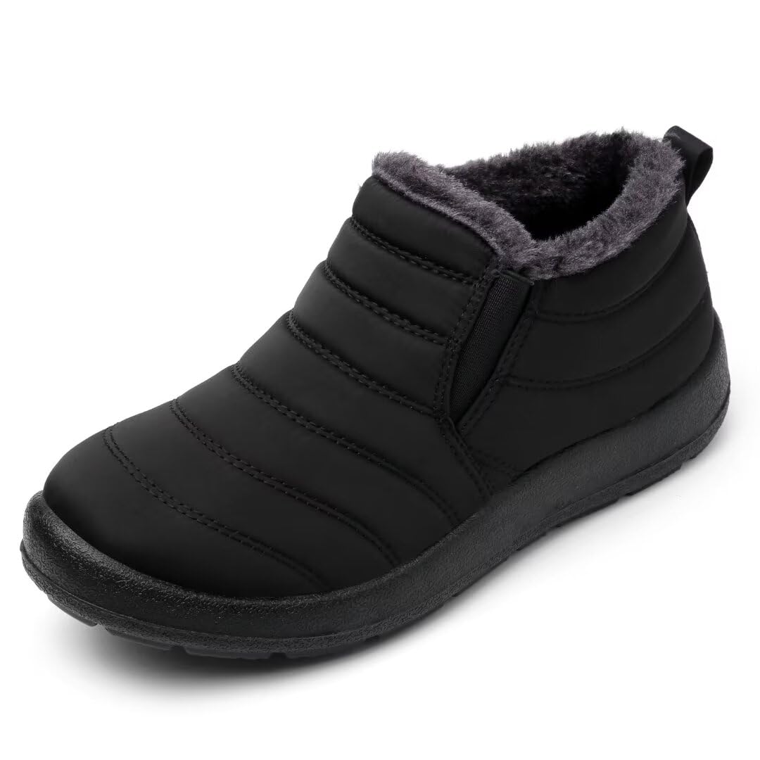 Winter Snow Boots for Women, Fur Lined Warm Ankle Booties, Outdoor Anti-slip Waterproof Comfortable Short Boot, Botas De Invierno Para Mujert