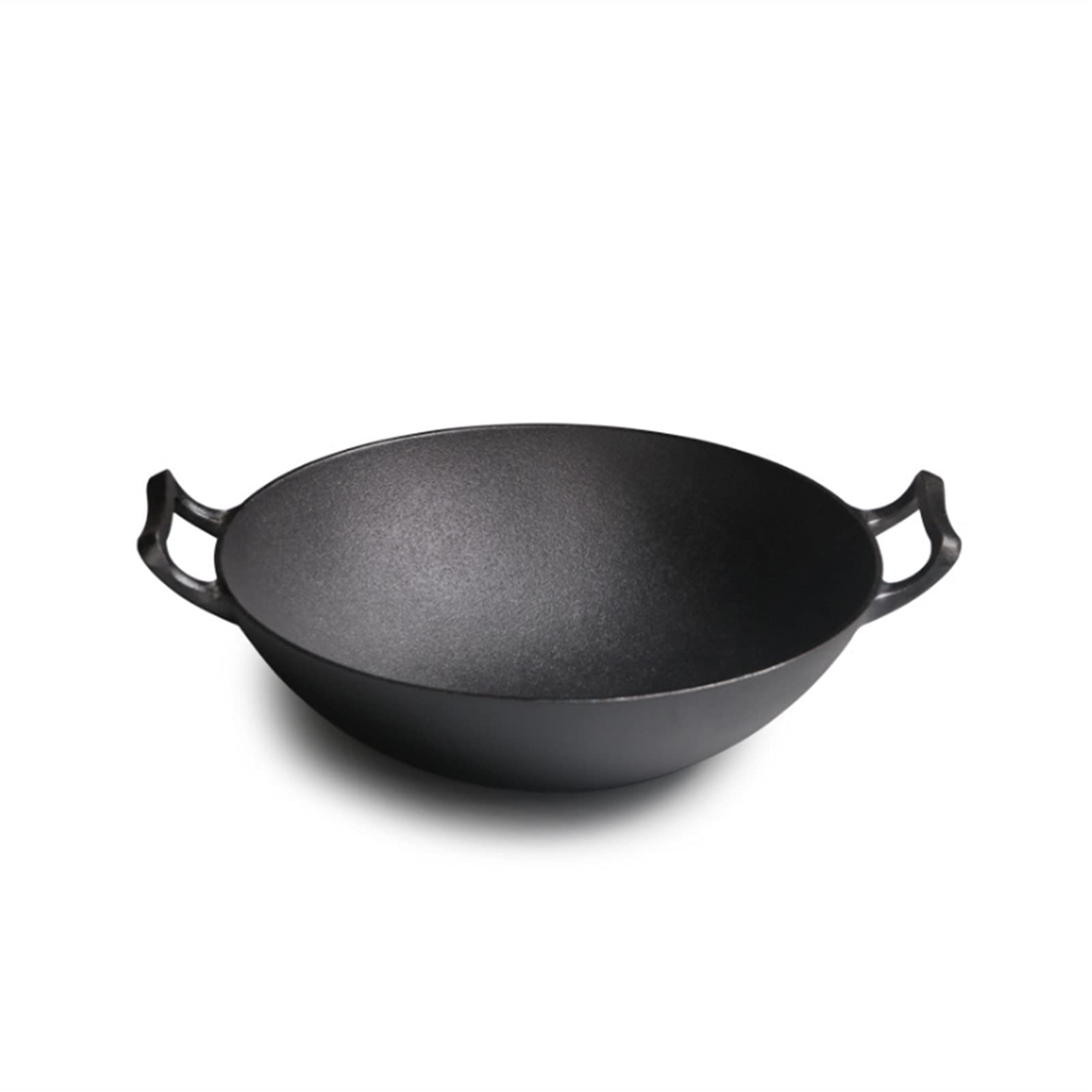 ASerZenith 32Cm 36Cm Round Bottom Old- Fashioned Cast Iron Wok