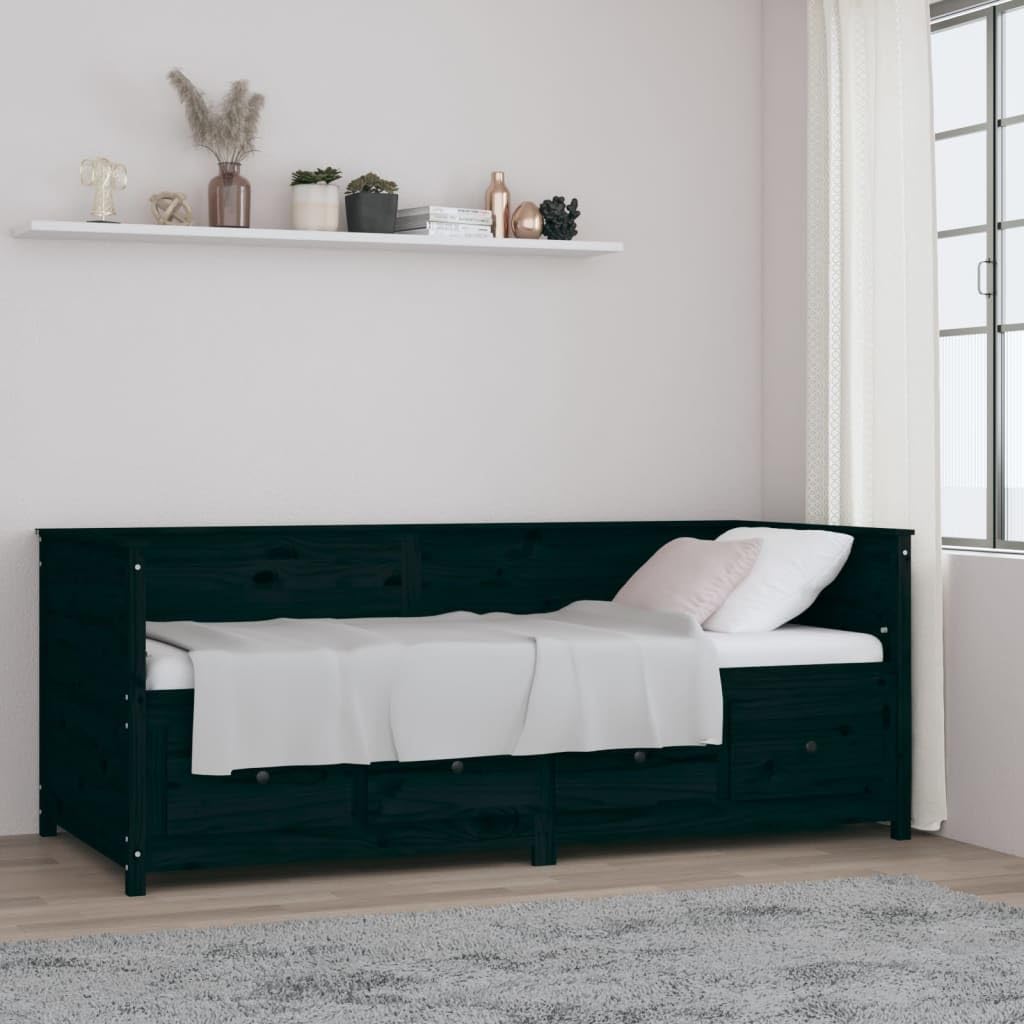 Bankbed 90x200 cm - met nestbed 90x190 cm - fluweelstof - Beige