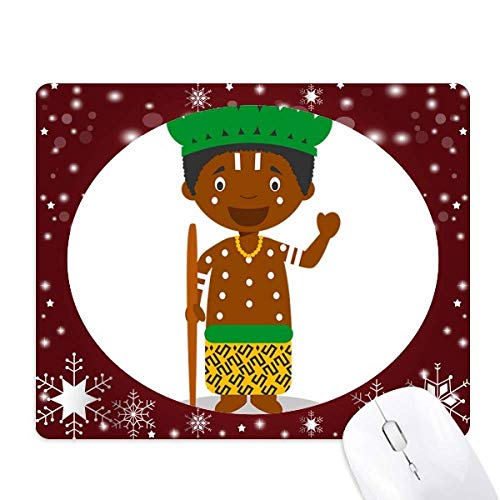 Tapis de souris imprimé cartoon noir motif sauvage flocon de neige hivernal