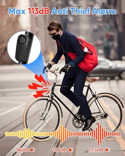 Image of Cruxer Bike Alarm Remote Motion Sensor System, Motorcycle Alarm with Remote, 110dB Loud Anti Theft, Wireless Waterproof Vibration Security Alarm for Vehicle&Car&Trailer-2PK