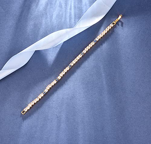 Evil Eye Bracelets for Women 18K Gold and Silver Filled with 4MM Cubic Zirconia Tennis Bracelet Evil Eye Jewelry3