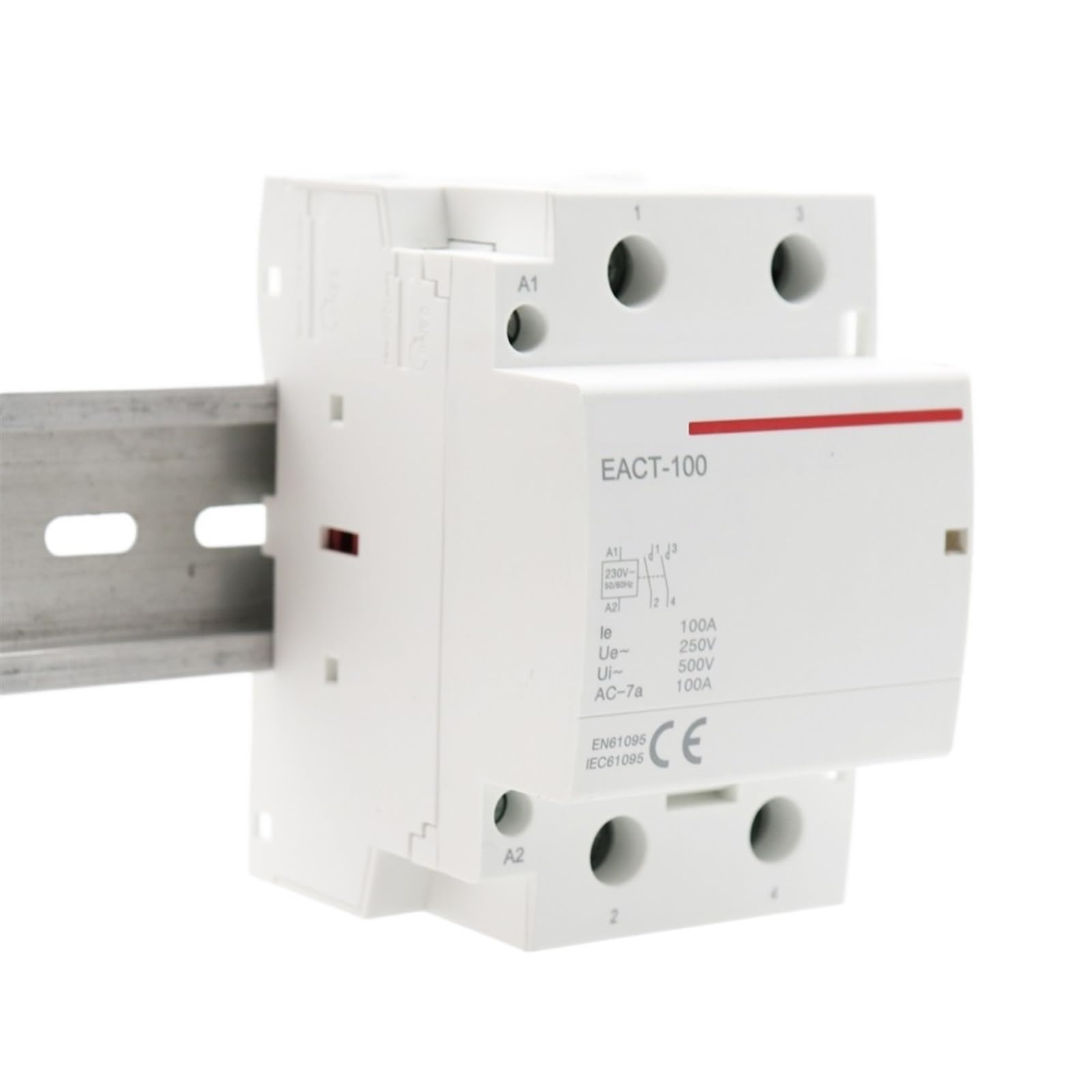 1 sztuka 2P 100A AC 110V 220V 50/60 Hz Din Rail domowy modułowy przełącznik stycznika AC 2NO 2NC 1NO1NC (1NO1NC, 220V)