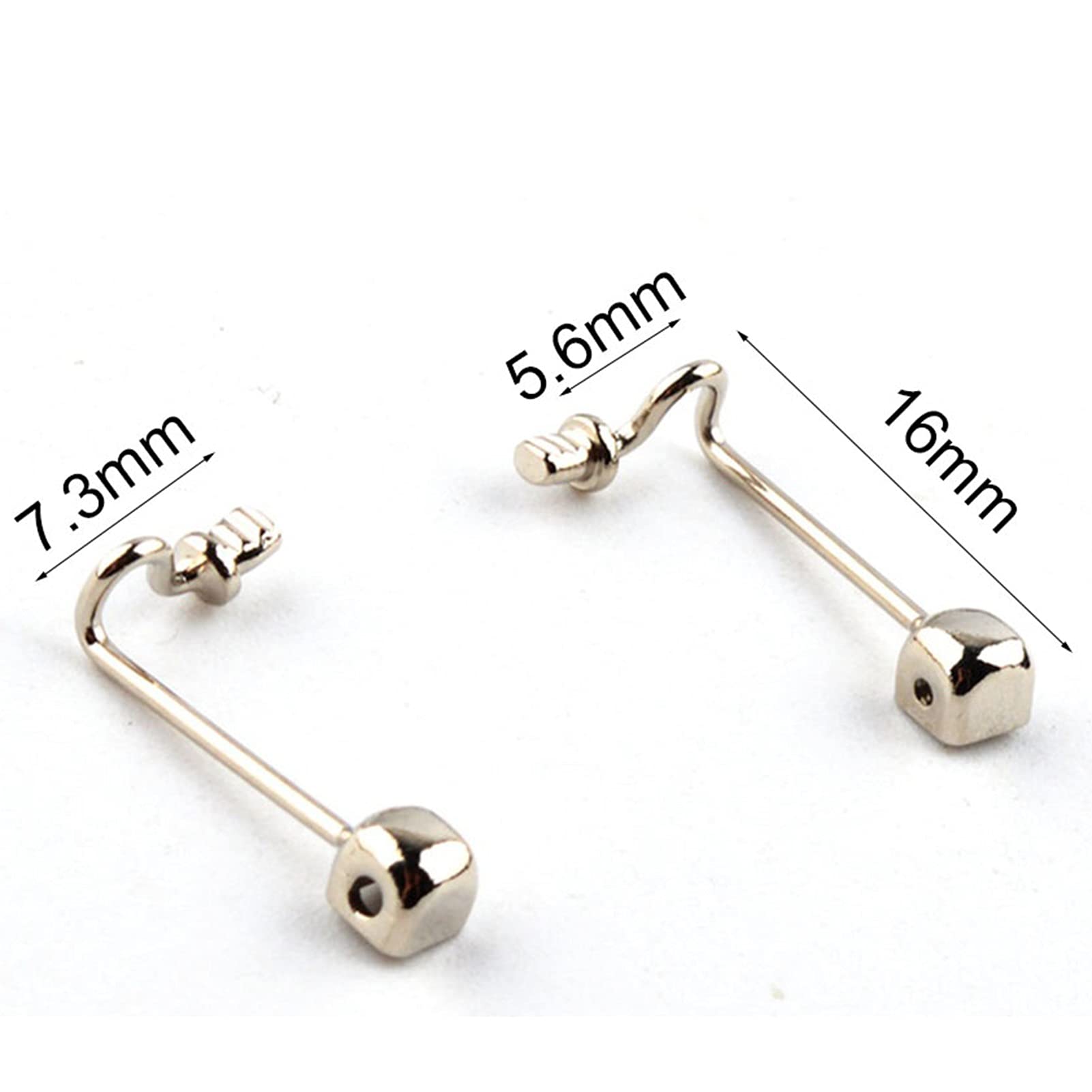 20 paires (40 pièces) bras de nez de lunettes soudés, support de nez en acier inoxydable, accessoires de lunettes, accessoires de lunettes.