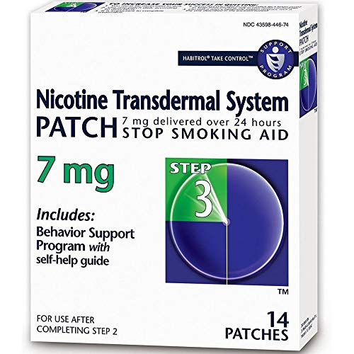 Habitrol Nicotine Transdermal System Patches 7 mg Step 3-14 Patches, Pack of 2