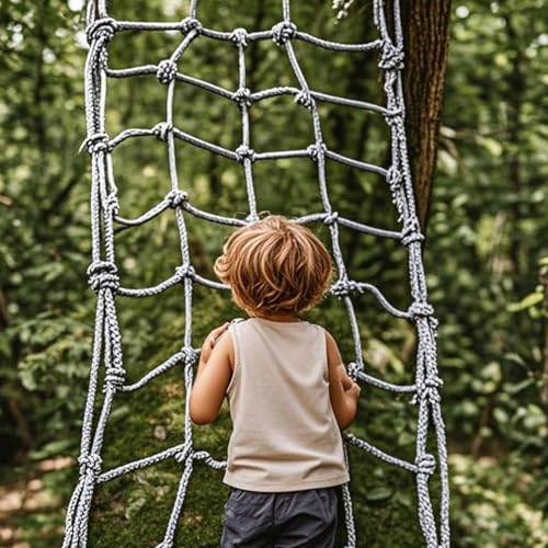 Filet d'escalade extérieur en corde 2 x 2 m avec maille résistante de 14 mm - 2