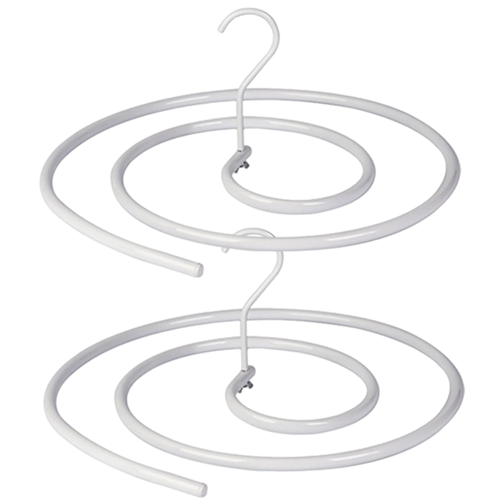 DAGLLGEW 2PCS Spiral Sheet Hanger Round Space-Saving Storage Blanket Hangers Detachable Iron Thicken Blanket Drying Rack for Bed Sheet Coverlet Bath Towel Drying Rack Clothes