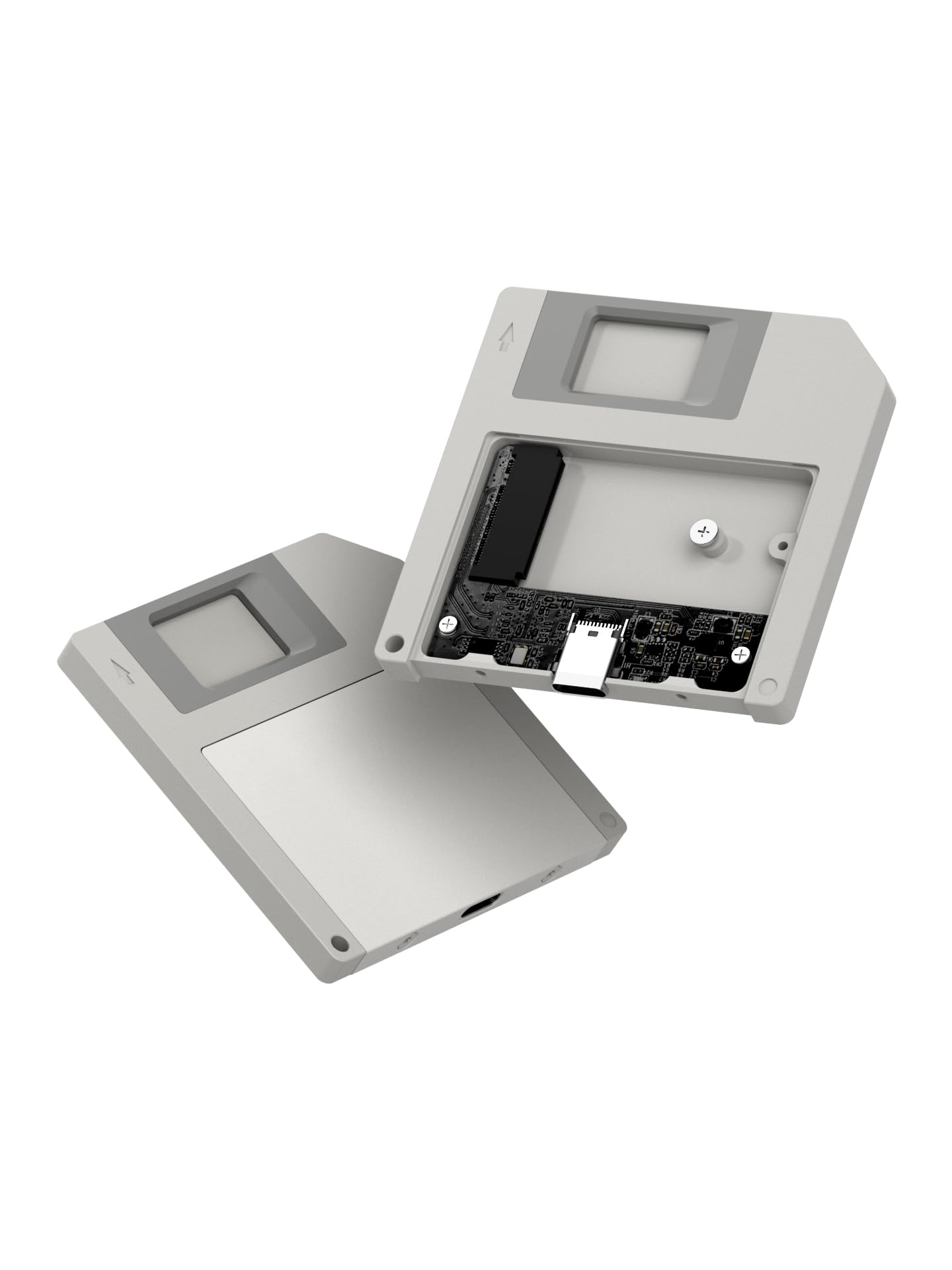 Gabinete SSD, estilo disquete USB 3.2 Gen2 10Gbps para NVMe PCI-E M.2 2230/2242 SSD,