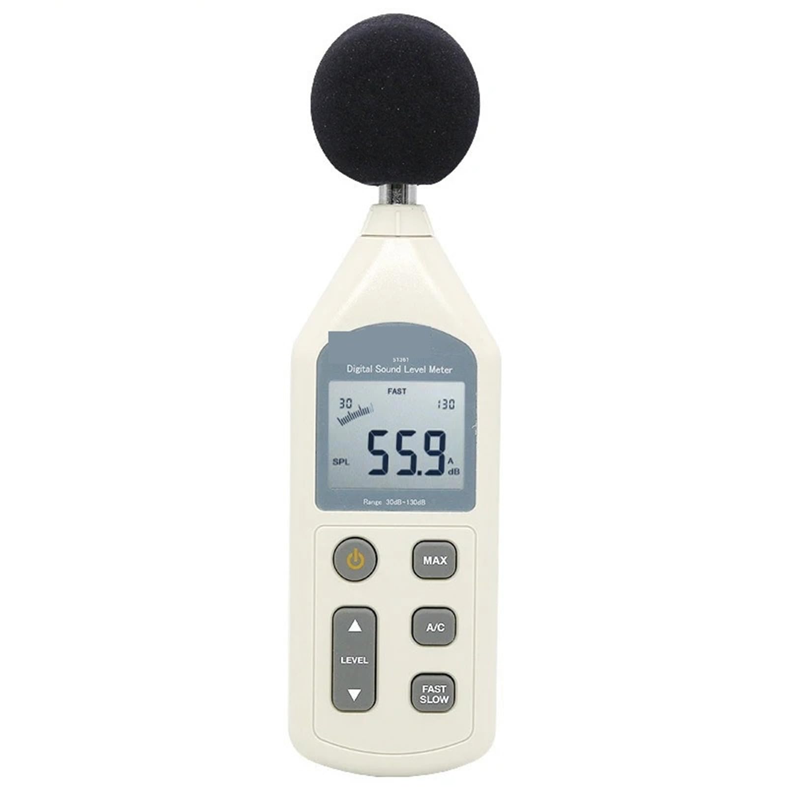 Decibel Meter, 30-130dB LCD Digital Sound Level Meter Noise Measuring Instrument Decibel Monitoring Logger Tester(1361)