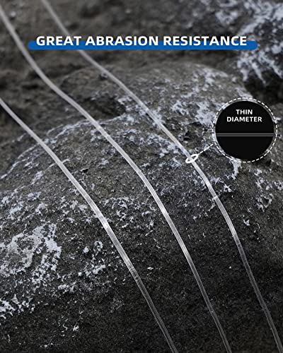Image of BLUEWING Monofilament Fishing Line Clear Mono Fish Wire Thin Diameter String 6-400 lbs, 50-3000 Yards