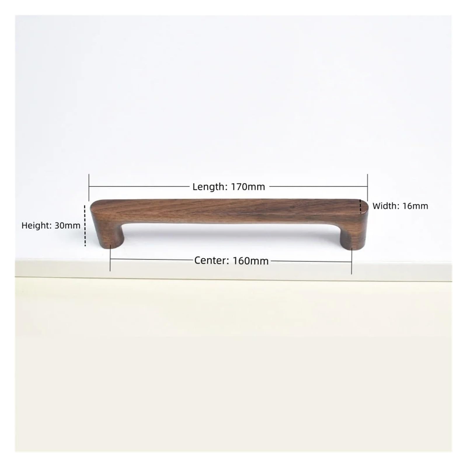 Tiradores de Muebles de Cocina 20 tiradores de madera for armarios, puertas cocina maciza, tocador(Walnut-160mm)