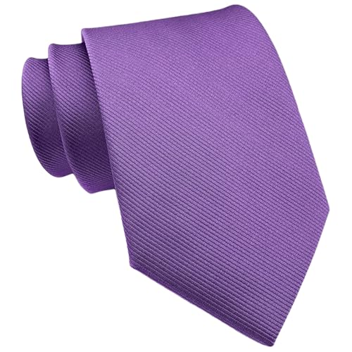 marysgift Krawatten für Herren Einfarbig 8cm Krawatte Formelle Elegante für Geschäft Hochzeit Büro oder Festliche Veranstaltunge 146cm 1-512 Lila