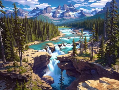 Pintura por numeros adultos principiantes para relajarse pintando un bosque diy