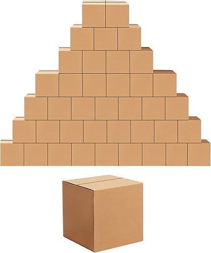 Edenseelake Paquete de 40 cajas de envío de 6 x 6 x 6 pulgadas, cajas de cartón pequeñas para embalaje, mudanza, correo, color marrón