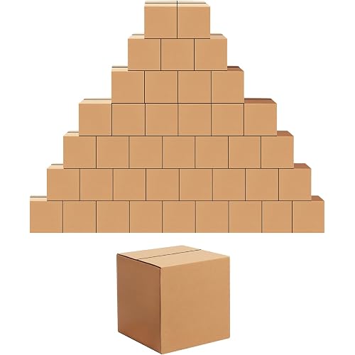 Edenseelake 40 Pack 6x6x6 inches Shipping Boxes Small Cardboard Boxes for Packing, Moving, Mailing, Brown