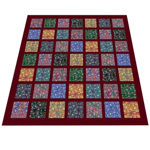 Image of 4 inch 200pcs Cotton Fabric Squares for Sewing Quilting Supplies- Retro Paisley | Good quality wonderful colors beautiful patterns soft and sturdy 100% cotton fabric squares perfect for quilting projects
