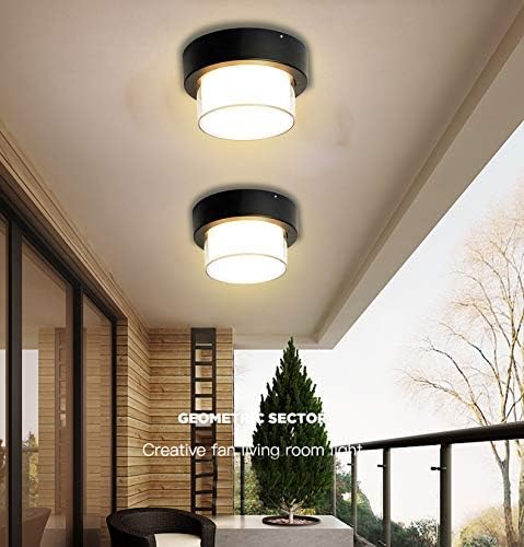 Image of blissbells Modern Round LED Ceiling Light | Black & White Flush Mount Light for Bedroom, Bathroom, Living Room & Home Decor