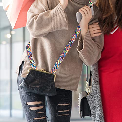 OctBird Taschengurt 3 Stück 3,8cm Breit Schulterriemen für Taschen und Handtashcen, 75-145cm Einstellbar Boho-Stil Ersatz Trageriemen mit Karabiner Tragegurt Schultergurt für DIY Taschen