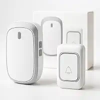 Campainha Sem Fio Residencial, Bivolta 110-220V, Longo Alcance de Comunicação, Não Precisa de Cabos, Resistente a Chuva, Kit Completo Com Campainha, Receptor, Pilha e Fixadores, 36 Tipos de Toques