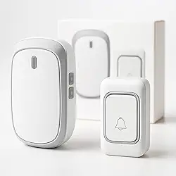 Campainha Sem Fio Residencial, Bivolta 110-220V, Longo Alcance de Comunicação, Não Precisa de Cabos, Resistente a Chuva, Kit Completo Com Campainha, Receptor, Pilha e Fixadores, 36 Tipos de Toques