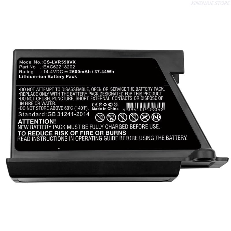 Batería de robot aspirador para LG VR64604LV lista para limpiezas largas