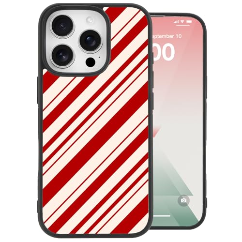 Coque iPhone 16 Pro de Noël rayures canne à sucre Apple