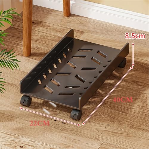 Holder CPU Stand para Caja de PC, Carro móvil con ruedas universal para torre PC, soporte para CPU compatible con la mayoría de PC bajo escritorio (Negro/Blanco) miniatura 2