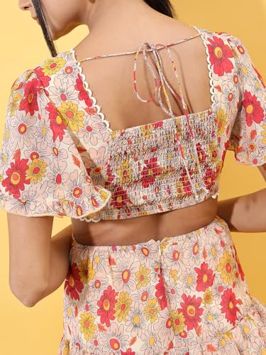 Image of Tokyo Talkies Women Fit and Flare Red Mini /Short Dress