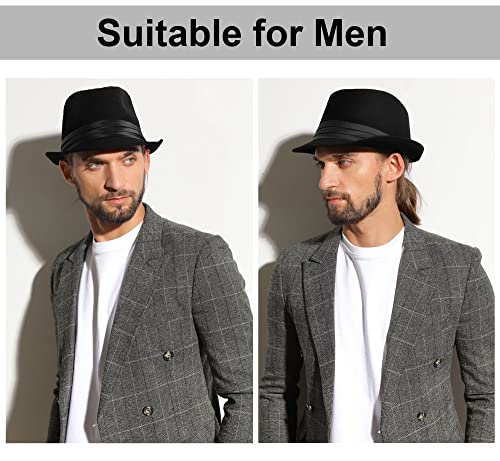 image for Simplicity Fedora Hats for Men Unisex Short Brim Fedora for Men Struct