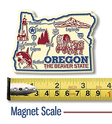 Imán Decorativo Gigante Estado Oregon 3.5 x 2.6 Pulgadas miniatura 2