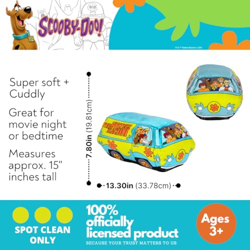 Image of Scooby Doo Mystery Machine Van Bedding Super Soft Cozy Decorative Cuddle Pillow, (Officially Licensed Product) By Franco