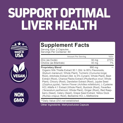 Herbtonics Liver Cleanse Detox & Repair Formula | 20+ Herbs: Milk Thistle, Artichoke Extract, Silymarin & Dandelion | Liver Health & Function | 120 Vegan Capsules - Image 3
