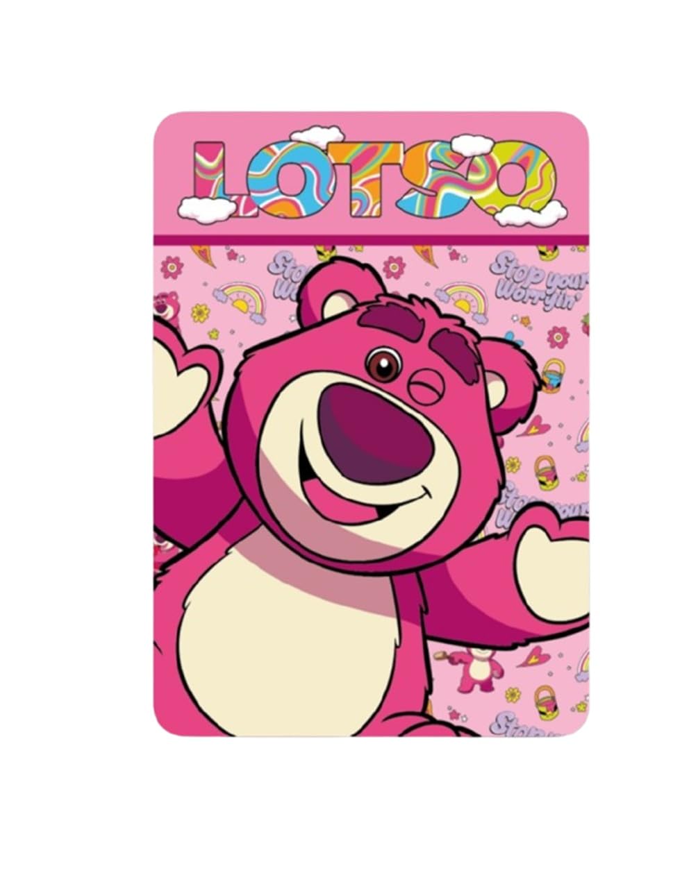 Mister License Company, S.l. Pink Toy Story Lotso Fleece Throw Blanket 100 X 140 Cm – Kids Soft Lightweight Sofa Or Travel Blanket