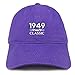 Trendy Apparel Shop Classic 1949 Embroidered Retro Soft Cotton Baseball Cap - Purple