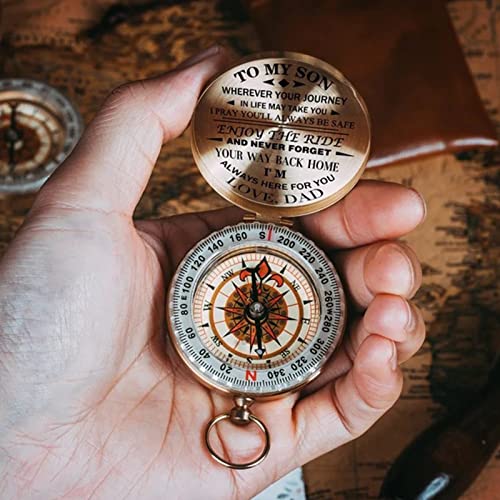 Brújula multifunción luminosa vintage para camping miniatura 5