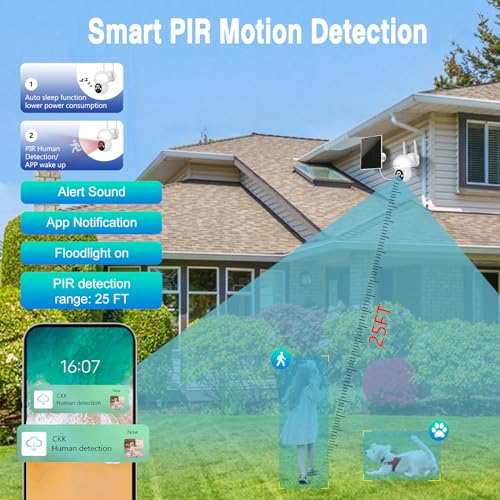 4MP-PTZ-Solar-Security-Camera-Outdoor-4pcs-Wireless-Security-Camera-System-with-128GB-Card-PanTiltZoom-PIR-Detection-2-Way-Audio-Audible-Flashlight-Alarm-IP66-Waterproof-Two-Ways-of-Storage