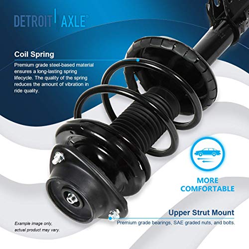 Image of Detroit Axle - 2pc Front Struts for 1998-2002 Subaru Forester 1999 2000 2001, 2 Struts with Coil Spring Assembly Replacement Suspension Ready Shocks