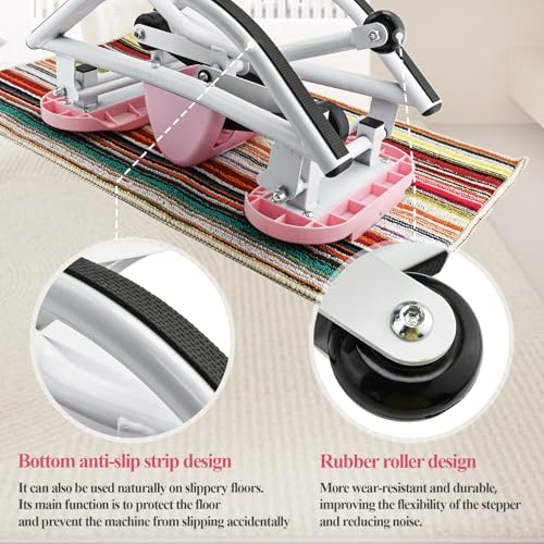 Image of Rock Stepper for Home Workout, Side-to-Side Stepper Machine with Resistance Bands & Digital Display, Low-Impact Lateral Stepper for Full Body Exercise, Compact Quiet Cardio Equipment for Apartment /Gym