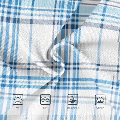 Sky Blue Plaid Girls' Underwear Breathable Material Breathable Underwear for Young Girls in Sizes 2T,3T, 4T, 5T, 6Y and 8Y3