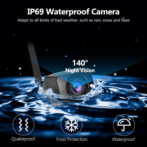 Hodozzy Wireless Digital Reversing Camera Set including 4.3 Inch IPS Screen Monitor and AHD Camera Night Vision Waterproof IP68 Backup Reversing Camera - Image 3