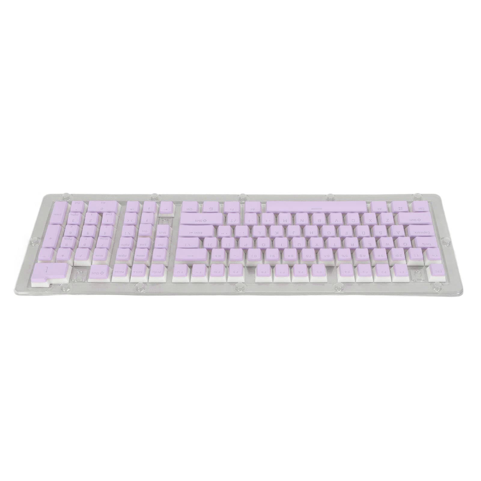 Cocoarm PBT Pudding Keycaps 130 Tasti, Altezza OEM Traslucido (PURPLE)