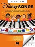 Piano-by-Color: Disney Songs for Beginners | Easy Piano Songbook with Color-Coded Notes and Stickers | Learn to Play 24 Disney and Pixar Hits for Kids and Adults | No Prior Experience Needed