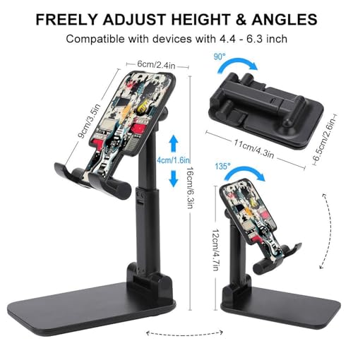 Support téléphone réglable et pliable imprimé rock pour bureau - 2