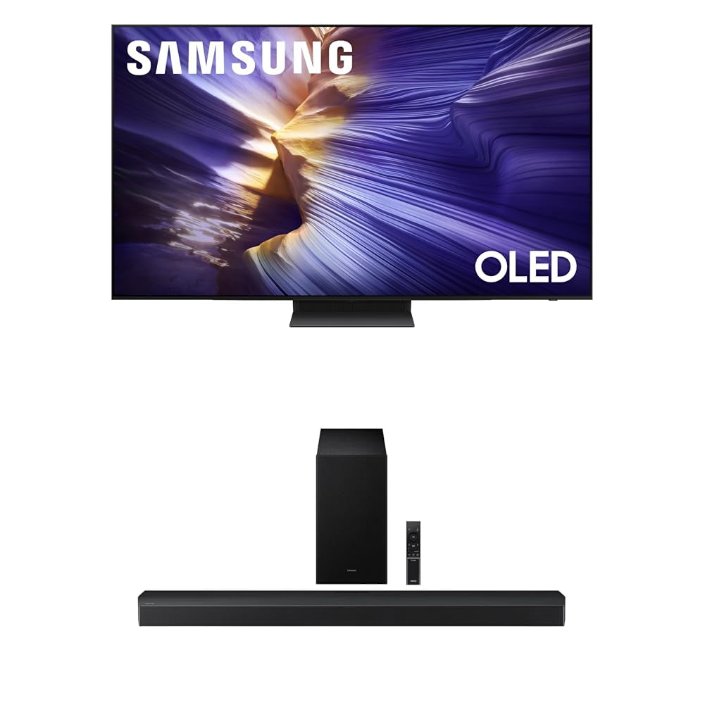 Samsung 48-Inch Class OLED S90F 4K Smart TV (2025 Model) NQ4 AI Gen3 Processor, 4K AI Upscaling Pro + Samsung B-Series Soundbar HW-B750F 5.1 ch Subwoofer (2025 Model)