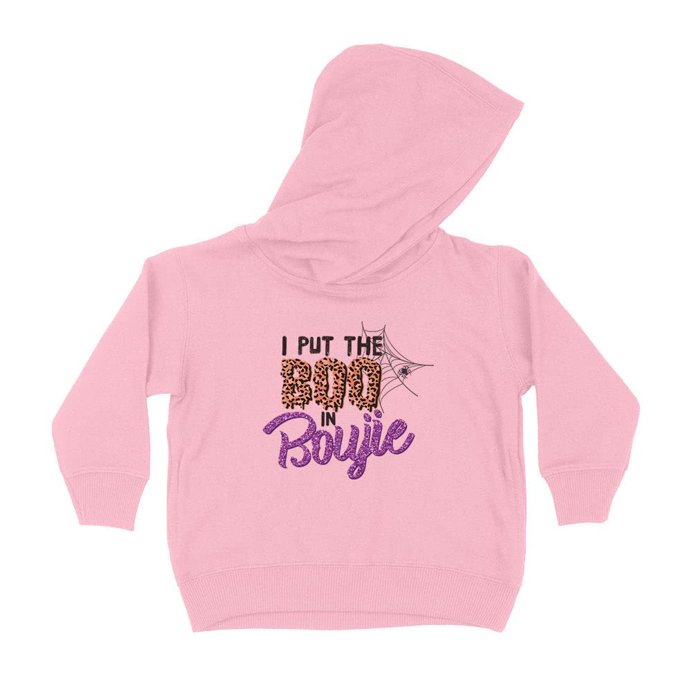 I Put The Boo in Boujie Kids Hoodie Sweatshirt Toddler 4T Light Pink