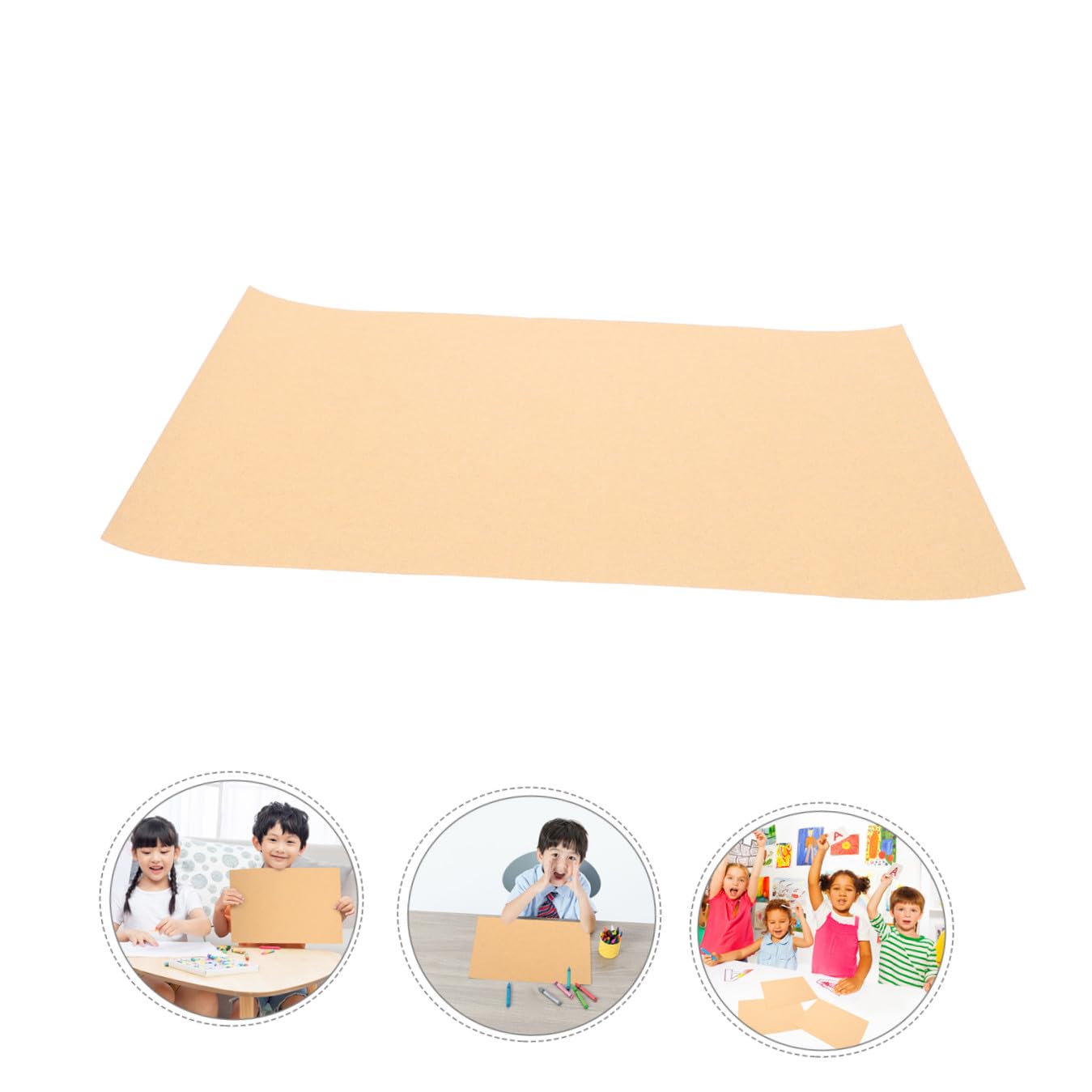 VILLFUL 100 Pcs Papier Kraft A4 Cartons D'écriture Soi-même pour Garçon et Filles Surface Lisse Texture Dessin Pratique Artistique