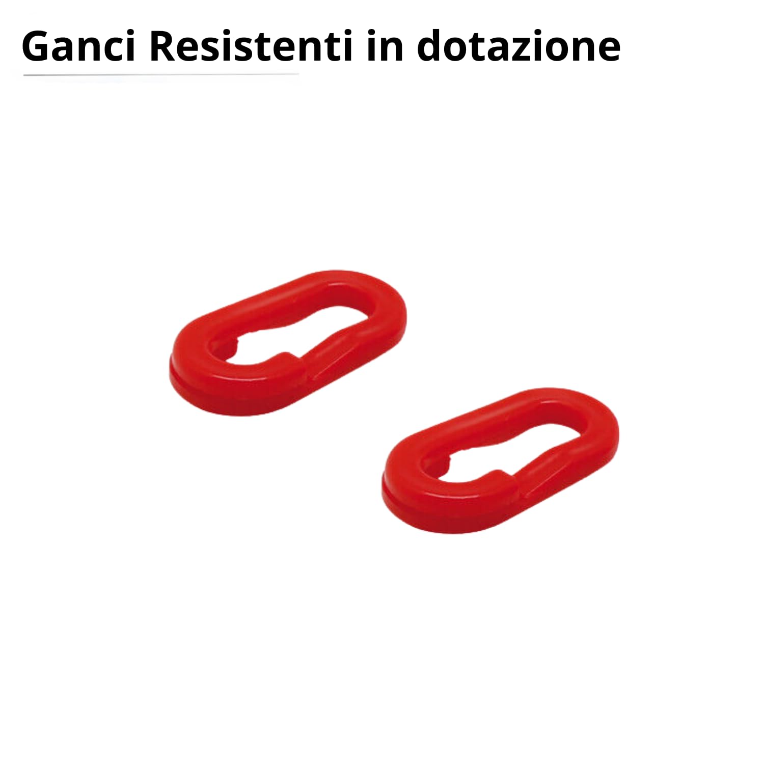 OWIJI Paletti Delimitazione in Plastica con Catena Bianchi e Rossi 2 Unità Delimitatore Parcheggio 86x28 cm Transenne in Plastica Made in Italy Premium Quality Colonnine Segnapercorso Catena 2,5 Metri