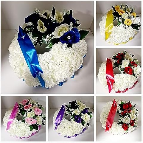 Artificial Silk Heart Wreath for Memorials Cover