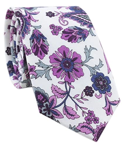 Image of Elfeves Men's Skinny Solid Color Tie Causal Cotton Linen Narrow Slim cut Necktie