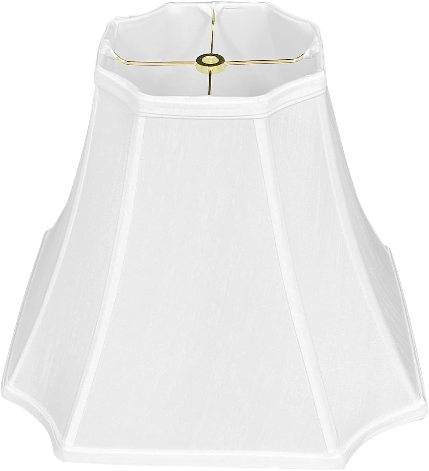 Tootoo Star Fabric Lampshade White Octagonal Royal Bell Shade for Floor Lamp and Table Lamp (6.3x6.3)" x (13x13)" x 10.8"